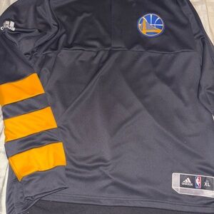 Adidas NBA Gray Jacket with Orange Trim